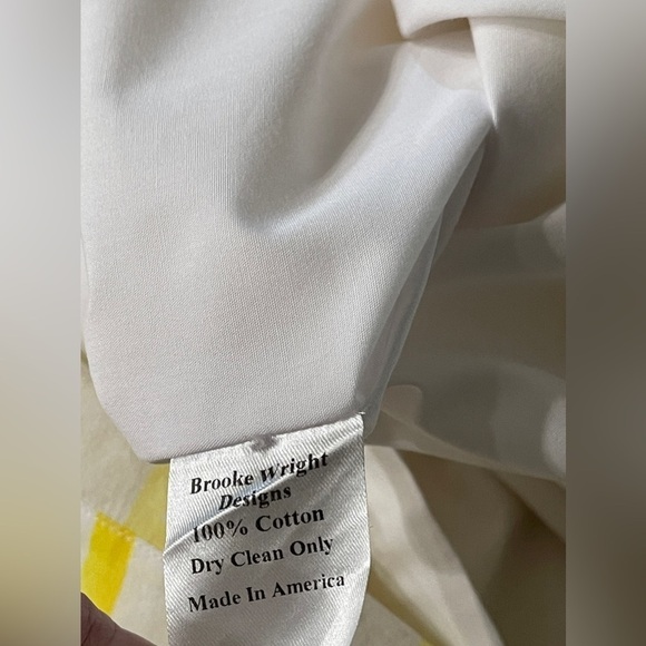Brooke Wright Olivia Yellow Gingham Off-Shoulder Dress | XS/Small | Cotton - Picture 5 of 5